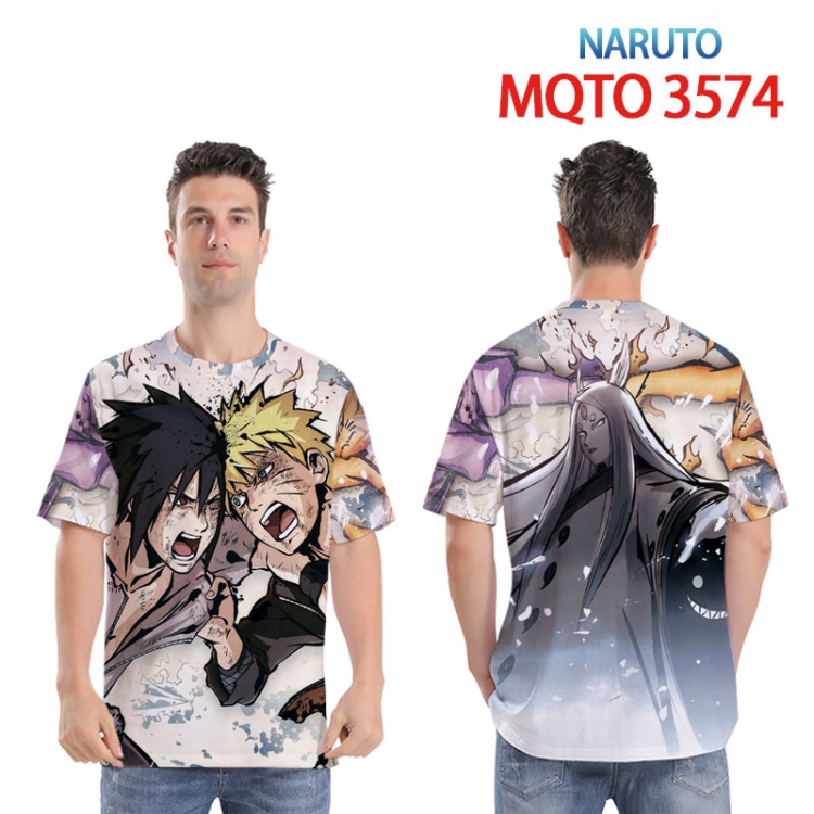 Naruto Full color printed short sleeve T-shirt 2XS-4XL 9 sizes   MQTO3574