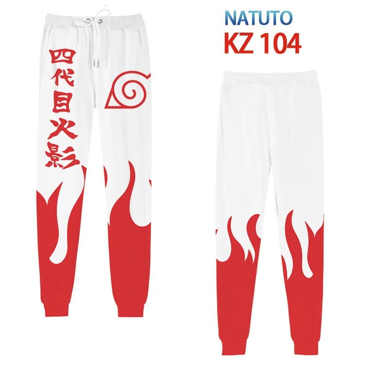 Naruto Anime digital 3D trousers full color trousers from XS to 4XL KZ-104