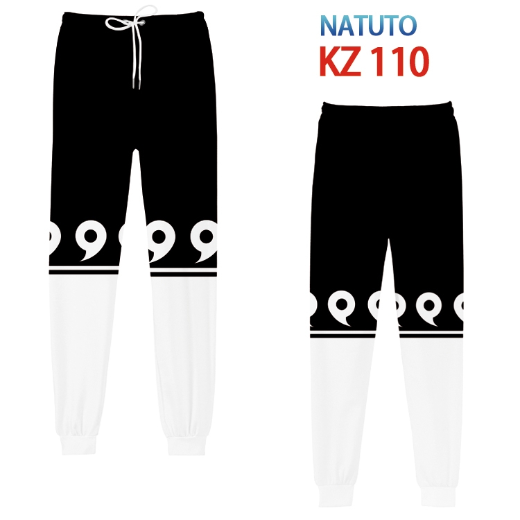 Naruto Anime digital 3D trousers full color trousers from XS to 4XL KZ-110