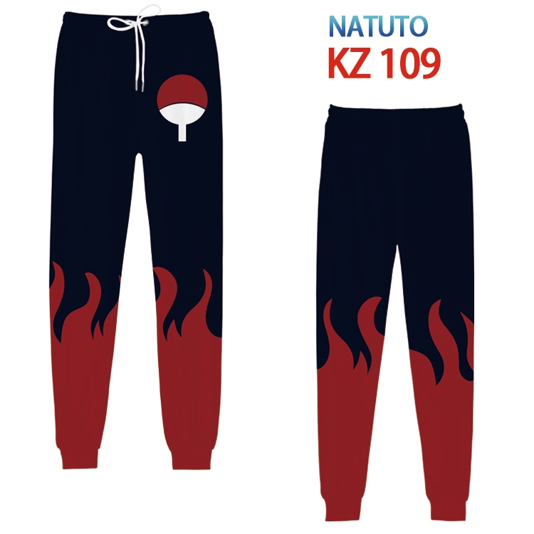 Naruto Anime digital 3D trousers full color trousers from XS to 4XL KZ-109