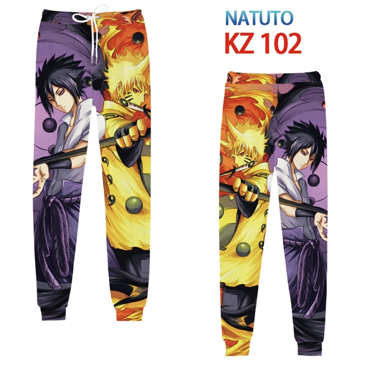 Naruto Anime digital 3D trousers full color trousers from XS to 4XL KZ-102