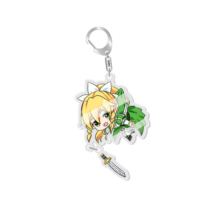 Sword Art Online Anime acrylic Key Chain  price for 5 pcs 7723