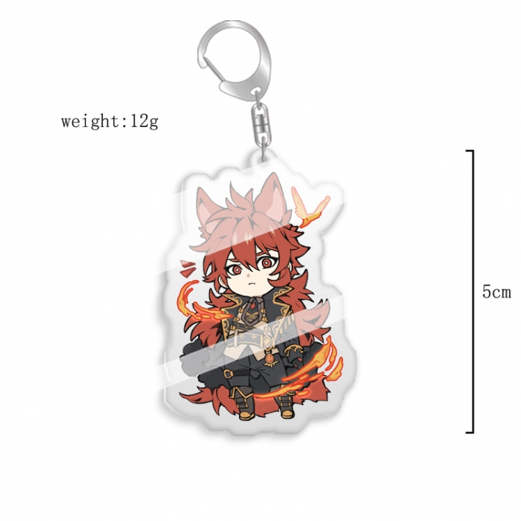 Genshin Impact  Anime acrylic Key Chain Ornaments price for 5 pcs 7681