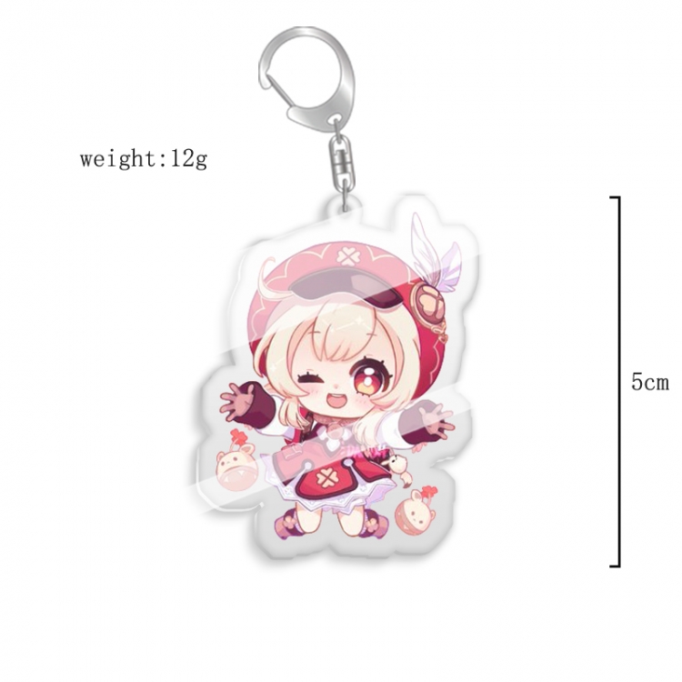 Genshin Impact  Anime acrylic Key Chain Ornaments price for 5 pcs  7836