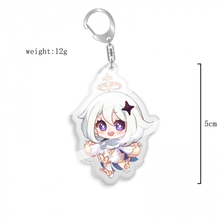 Genshin Impact  Anime acrylic Key Chain Ornaments price for 5 pcs  7834