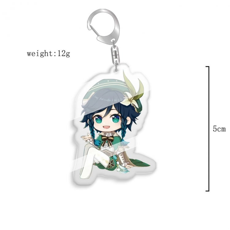 Genshin Impact  Anime acrylic Key Chain Ornaments price for 5 pcs  7827