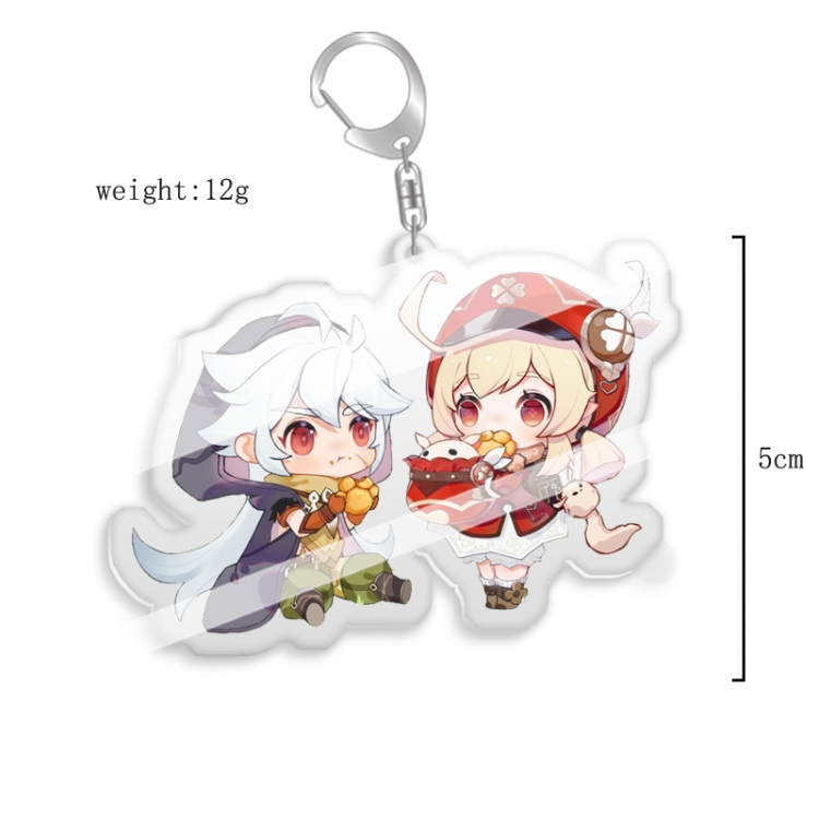 Genshin Impact  Anime acrylic Key Chain Ornaments price for 5 pcs  7826