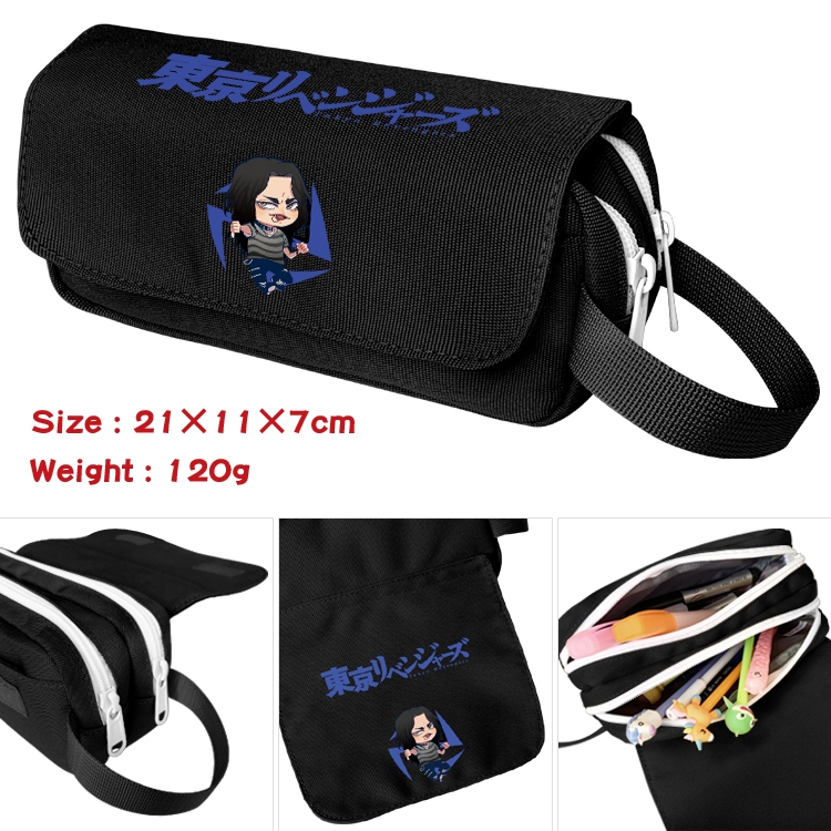 Tokyo Revengers Portable waterproof double-layer pencil case Pencil Bag  20x11x7cm