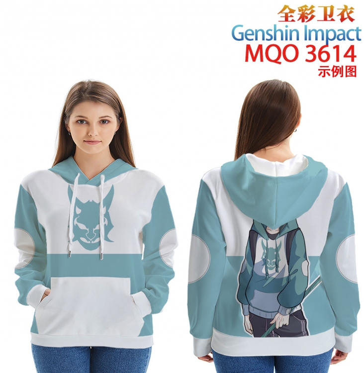 Genshin Impact Full Color Patch pocket Sweatshirt Hoodie EUR SIZE 9 sizes from XXS to XXXXL  MQO3614