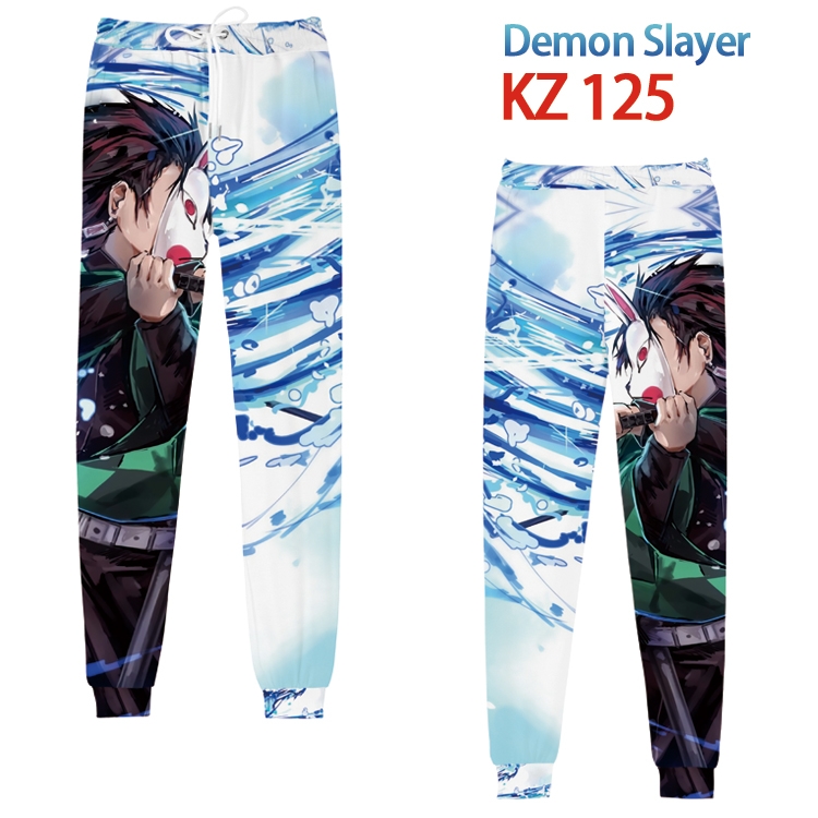 Demon Slayer Kimets Anime digital 3D trousers full color trousers from XS to 4XL KZ-125