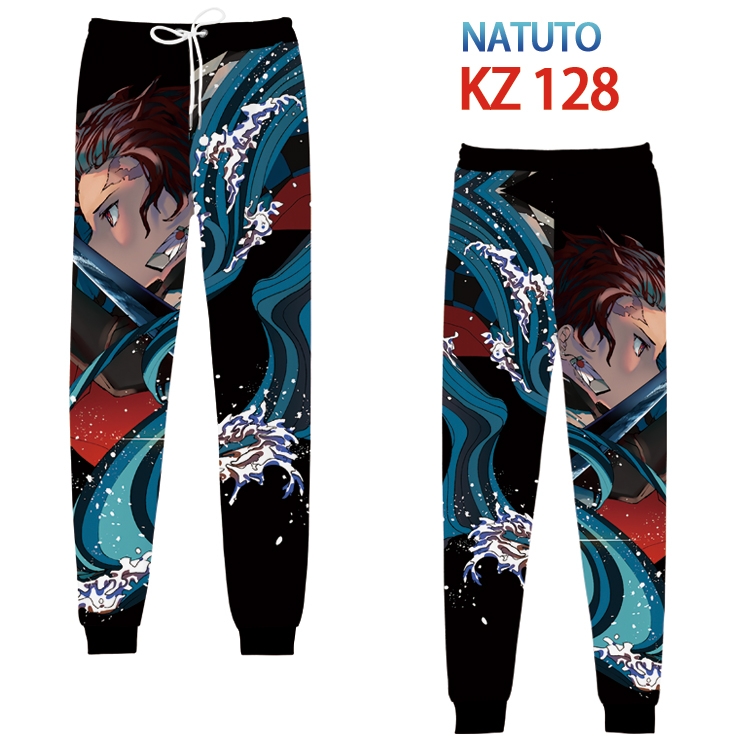 Demon Slayer Kimets Anime digital 3D trousers full color trousers from XS to 4XL KZ-128