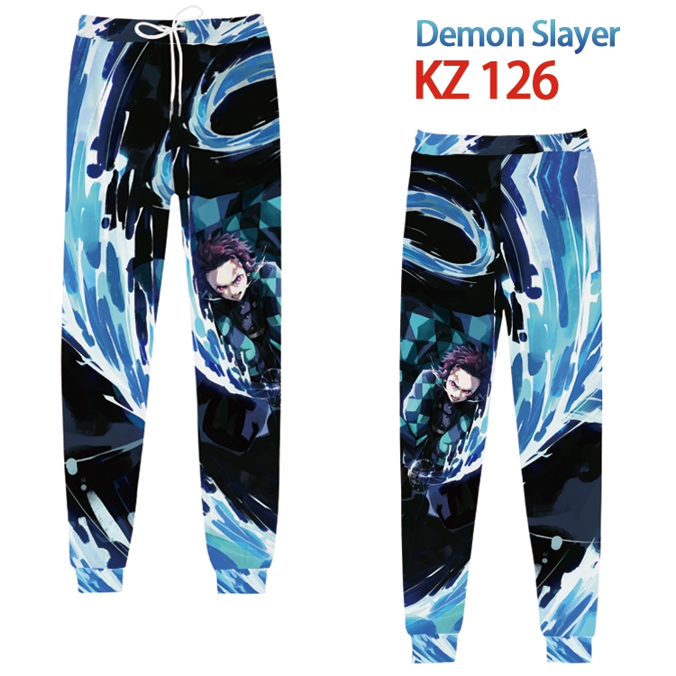 Demon Slayer Kimets Anime digital 3D trousers full color trousers from XS to 4XL KZ-126