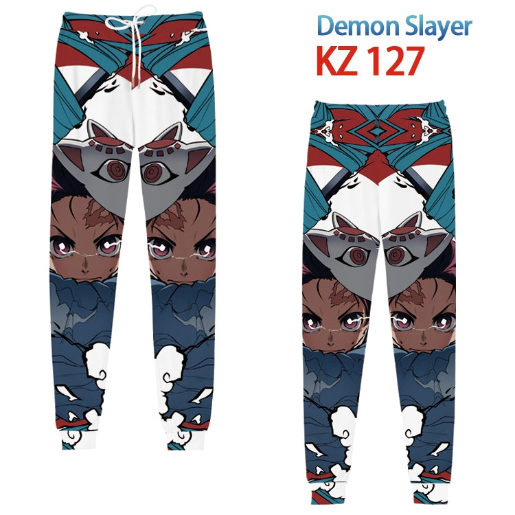 Demon Slayer Kimets Anime digital 3D trousers full color trousers from XS to 4XL KZ-127