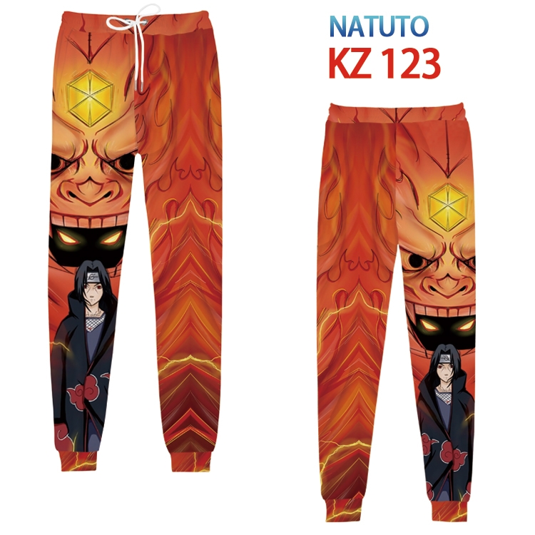 Naruto Anime digital 3D trousers full color trousers from XS to 4XL  KZ-123