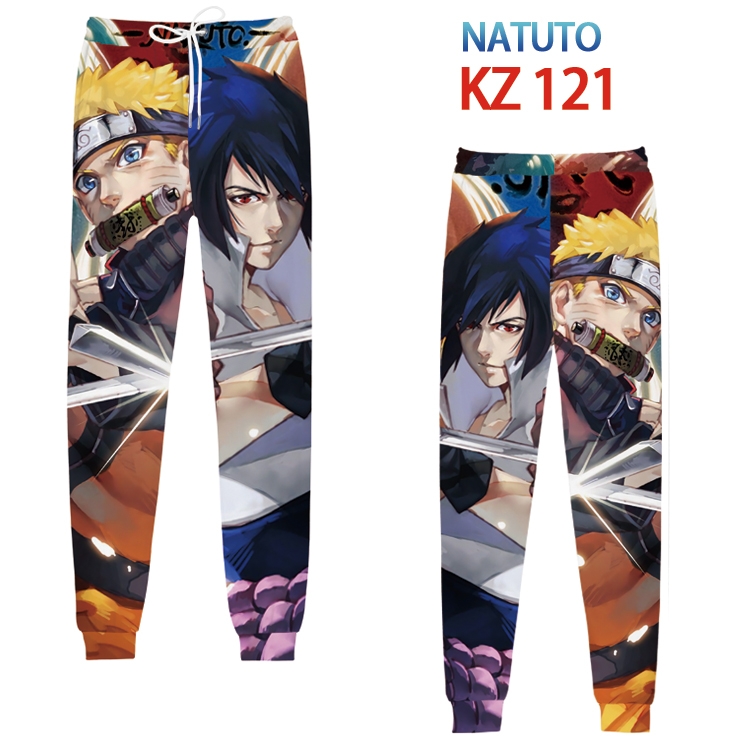 Naruto Anime digital 3D trousers full color trousers from XS to 4XL  KZ-121