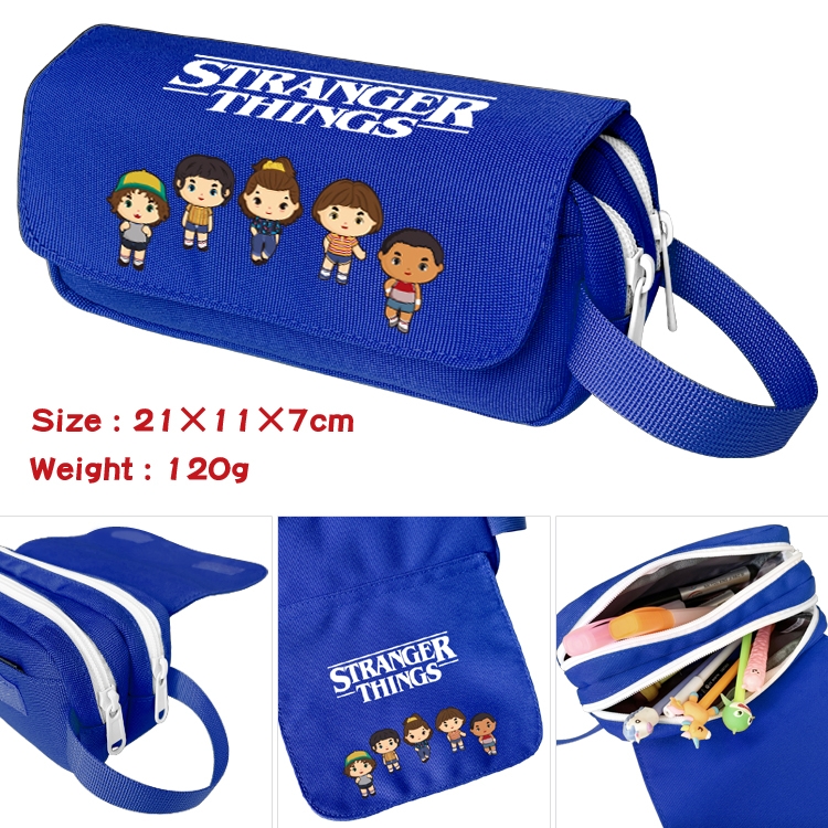 Stranger Things Portable waterproof double-layer pencil case Pencil Bag  20x11x7cm