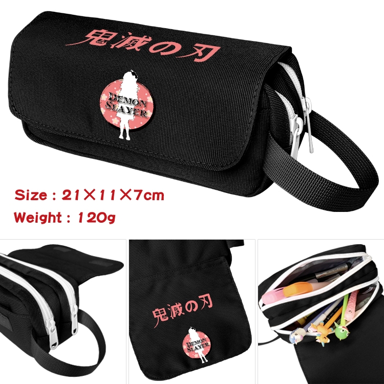  Demon Slayer Kimets Portable waterproof double-layer pencil case Pencil Bag  20x11x7cm