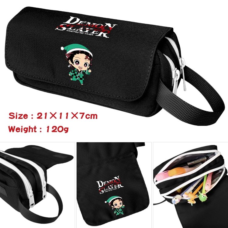  Demon Slayer Kimets Portable waterproof double-layer pencil case Pencil Bag  20x11x7cm