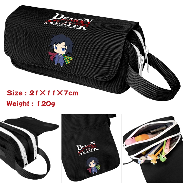  Demon Slayer Kimets Portable waterproof double-layer pencil case Pencil Bag  20x11x7cm