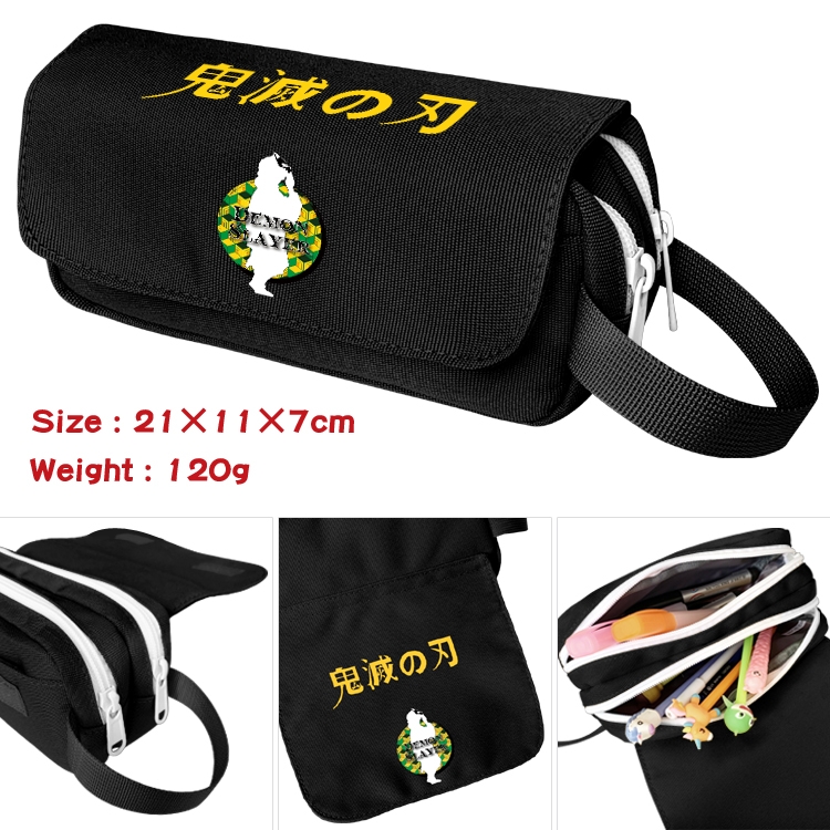  Demon Slayer Kimets Portable waterproof double-layer pencil case Pencil Bag  20x11x7cm