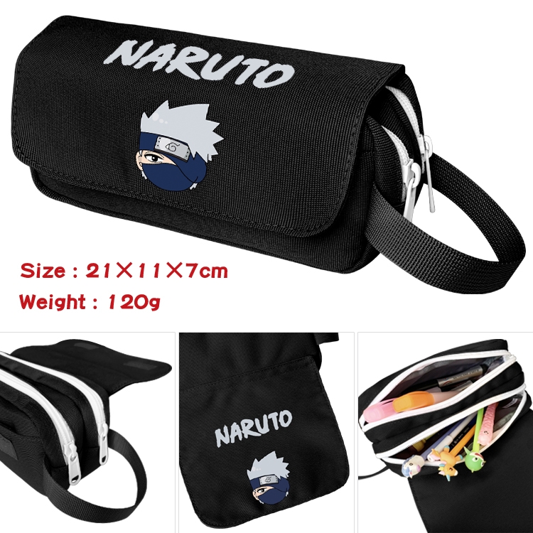 Naruto Portable waterproof double-layer pencil case Pencil Bag  20x11x7cm