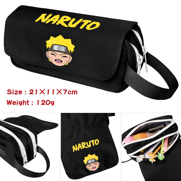 Naruto Portable waterproof double-layer pencil case Pencil Bag  20x11x7cm