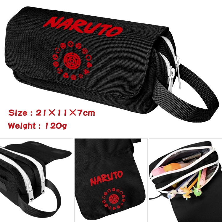 Naruto Portable waterproof double-layer pencil case Pencil Bag  20x11x7cm