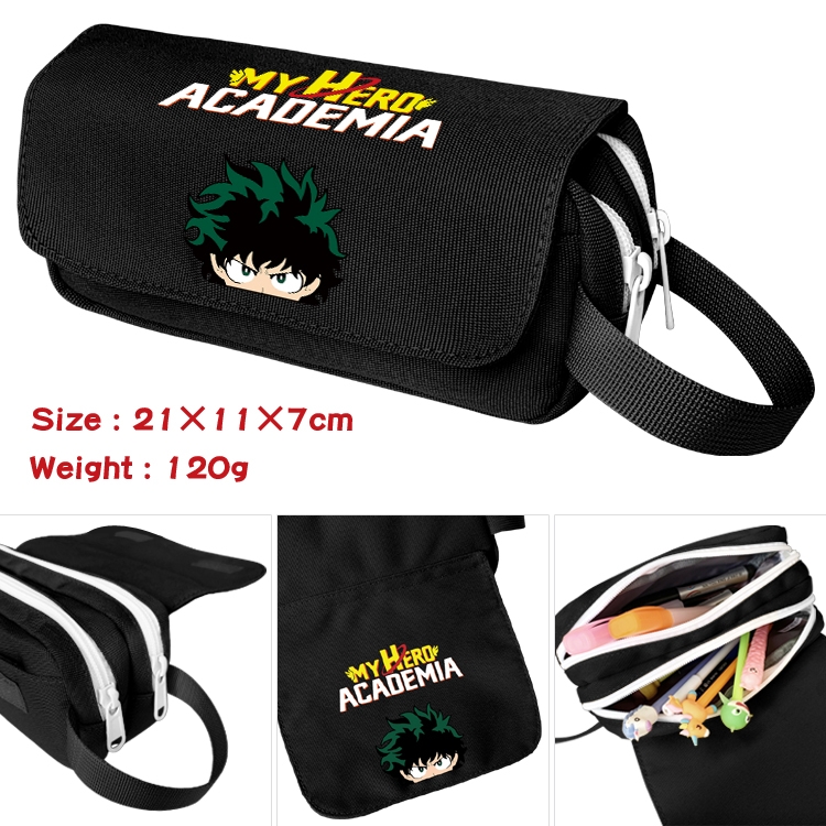 My Hero Academia Portable waterproof double-layer pencil case Pencil Bag 20x11x7cm