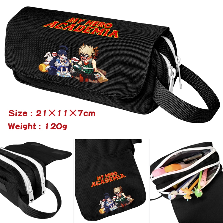 My Hero Academia Portable waterproof double-layer pencil case Pencil Bag 20x11x7cm