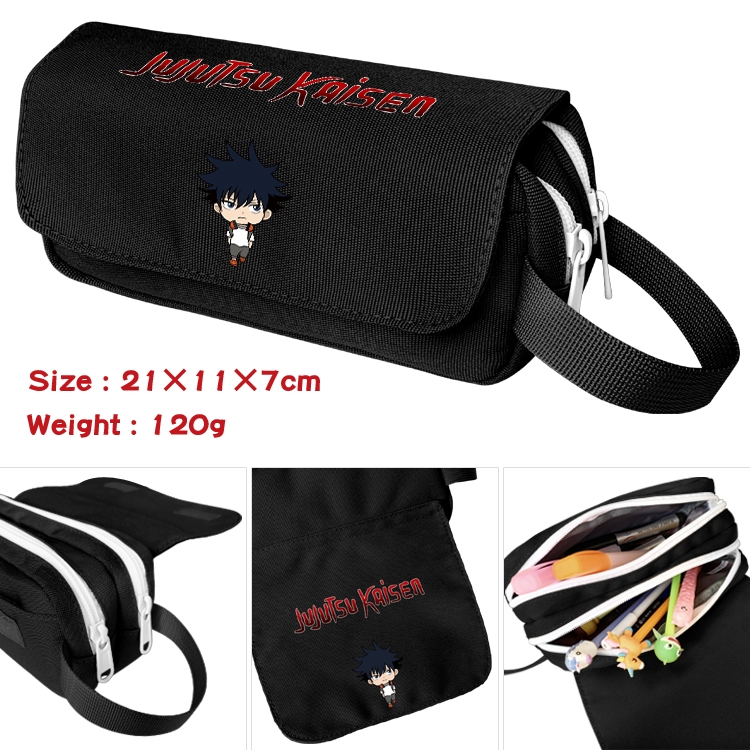 Jujutsu Kaisen Portable waterproof double-layer pencil case Pencil Bag 20x11x7cm