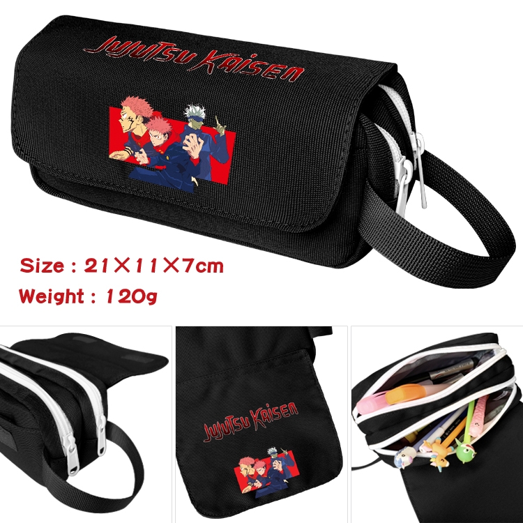 Jujutsu Kaisen Portable waterproof double-layer pencil case Pencil Bag 20x11x7cm