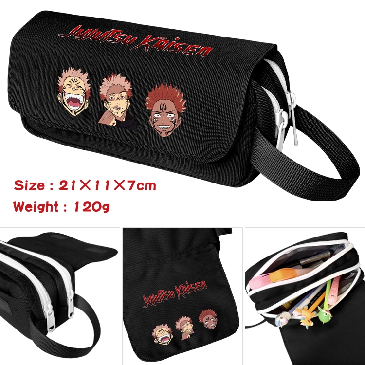 Jujutsu Kaisen Portable waterproof double-layer pencil case Pencil Bag 20x11x7cm