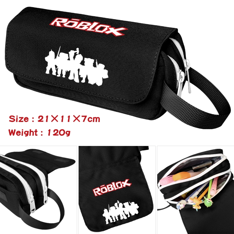 Roblox Portable waterproof double-layer pencil case Pencil Bag 20x11x7cm