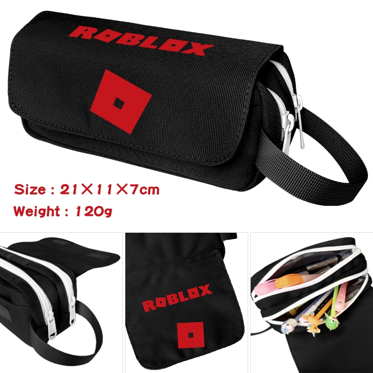 Roblox Portable waterproof double-layer pencil case Pencil Bag 20x11x7cm