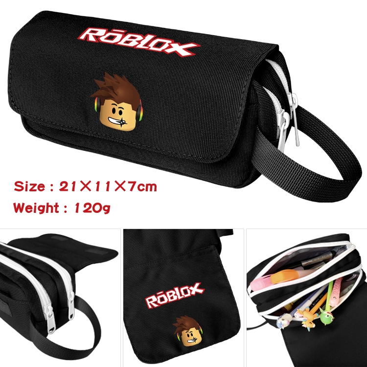Roblox Portable waterproof double-layer pencil case Pencil Bag 20x11x7cm