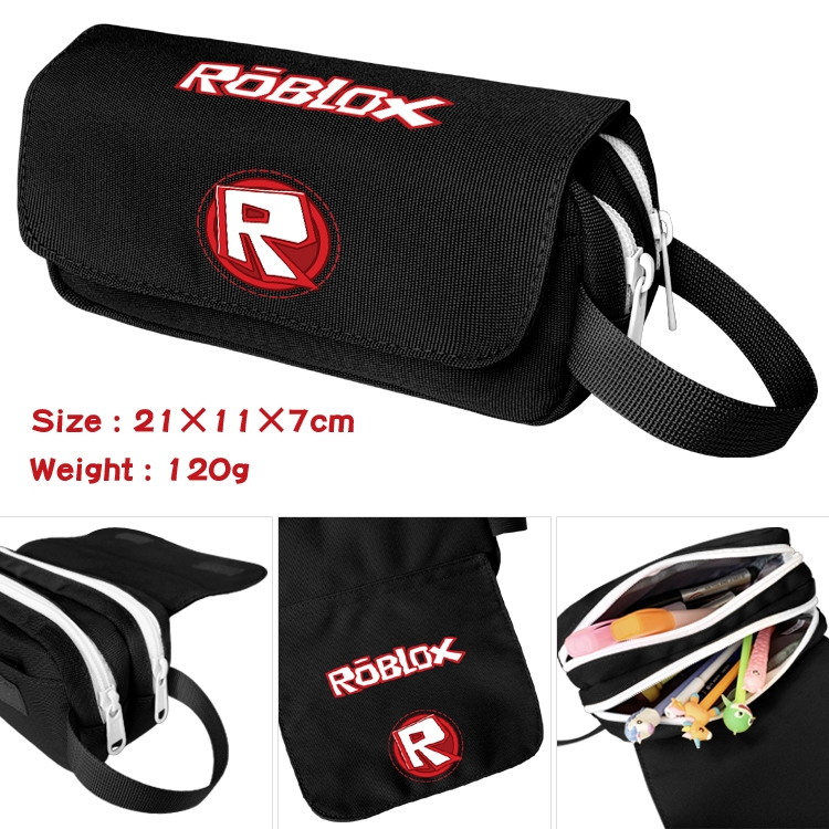 Roblox Portable waterproof double-layer pencil case Pencil Bag 20x11x7cm