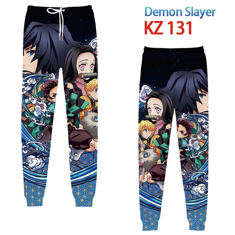 Demon Slayer Kimets Anime digital 3D trousers full color trousers from XS to 4XL KZ131 