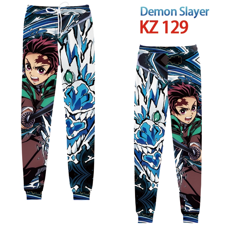 Demon Slayer Kimets Anime digital 3D trousers full color trousers from XS to 4XL KZ129