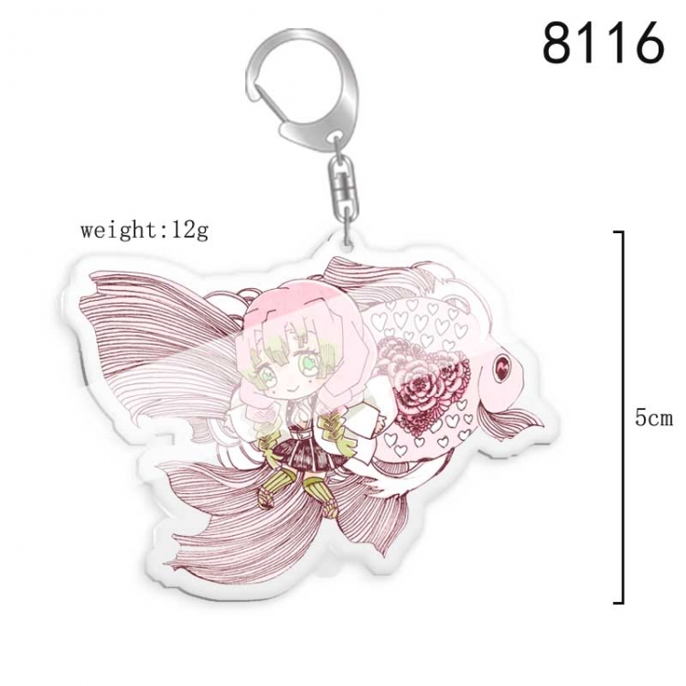 Demon Slayer Kimets Anime acrylic Key Chain price for 5 pcs  8116