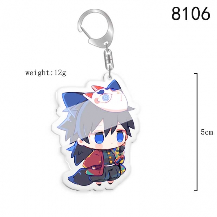 Demon Slayer Kimets Anime acrylic Key Chain price for 5 pcs  8106