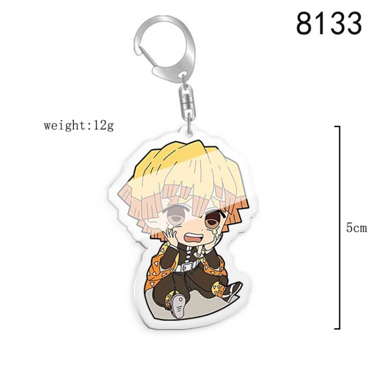 Demon Slayer Kimets Anime acrylic Key Chain price for 5 pcs  8133