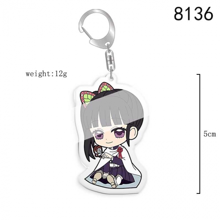 Demon Slayer Kimets Anime acrylic Key Chain price for 5 pcs  8136