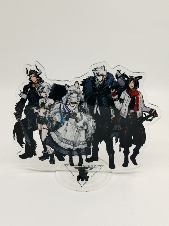Arknights Anime laser acrylic Standing Plates  Keychain Style B