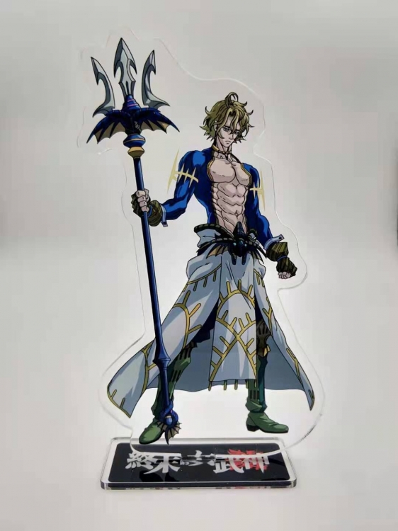 The Last Valkyrie Zeus Anime double-sided acrylic figure Standing Plates Keychain
