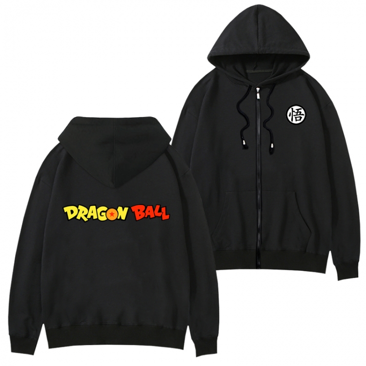  DRAGON BALL Anime plus fleece zipper sweater long-sleeved jacket  from S to 3XL