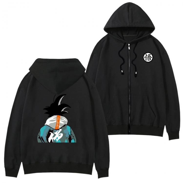  DRAGON BALL Anime plus fleece zipper sweater long-sleeved jacket  from S to 3XL