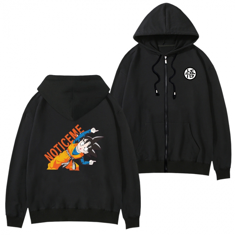  DRAGON BALL Anime plus fleece zipper sweater long-sleeved jacket  from S to 3XL