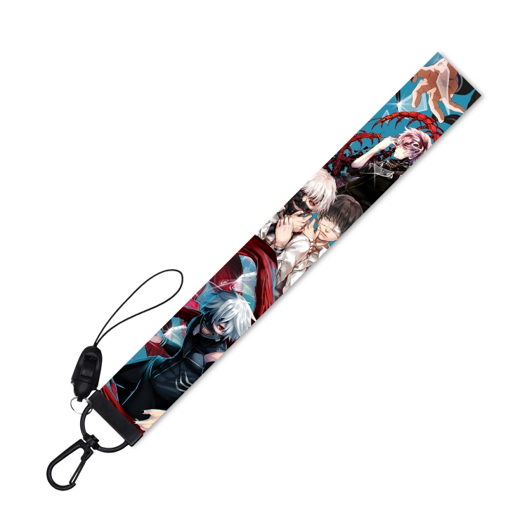 Tokyo Ghoul Black buckle lanyard mobile phone rope 22.5CM a set price for 10 pcs