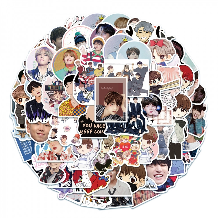 BTS  Doodle stickers Waterproof stickers a set of 76 price for 5 sets