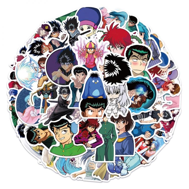 YuYu Hakusho  Doodle stickers Waterproof stickers a set of 50 price for 5 sets